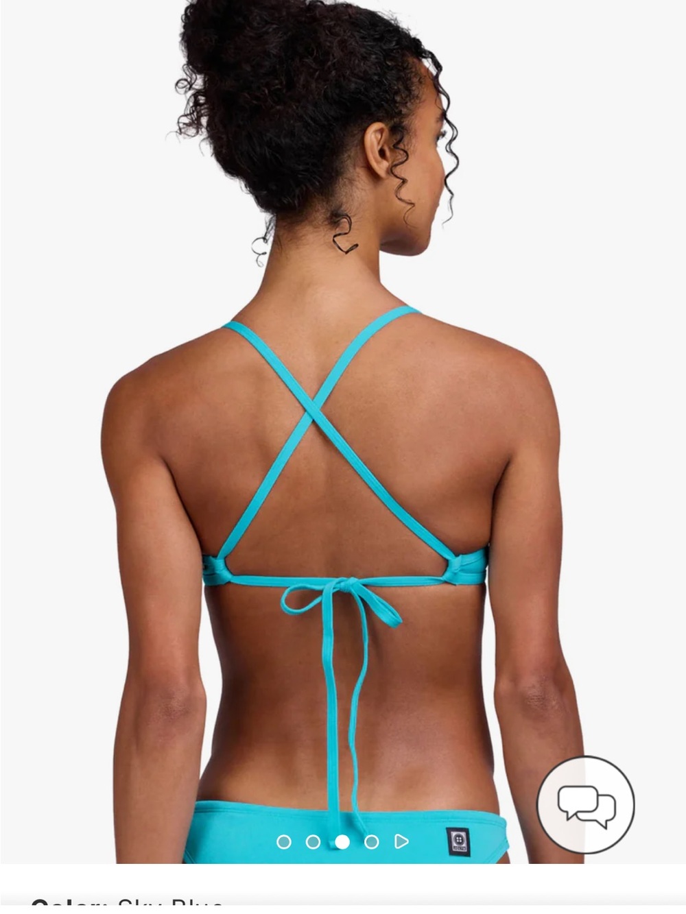 Jolyn Tomcat Bikini Top - Hawaii Blue - Size Small - Picture 3 of 8